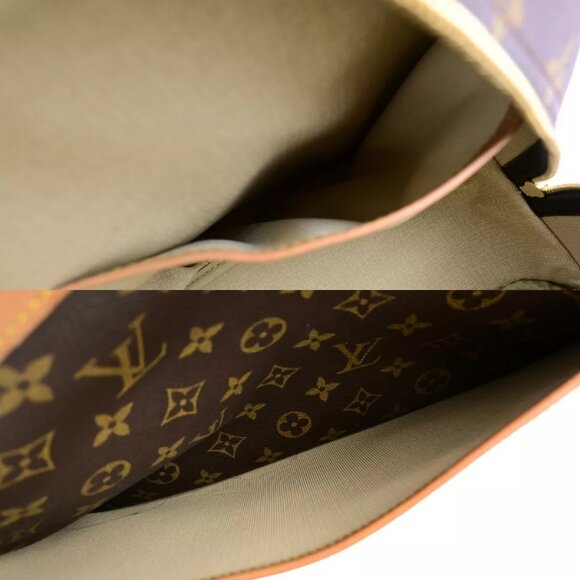 LOUIS VUITTON LV Logo Deauville Hand Bag Monogram Leather Brown M47270 77ED252 - Picture 3 of 16